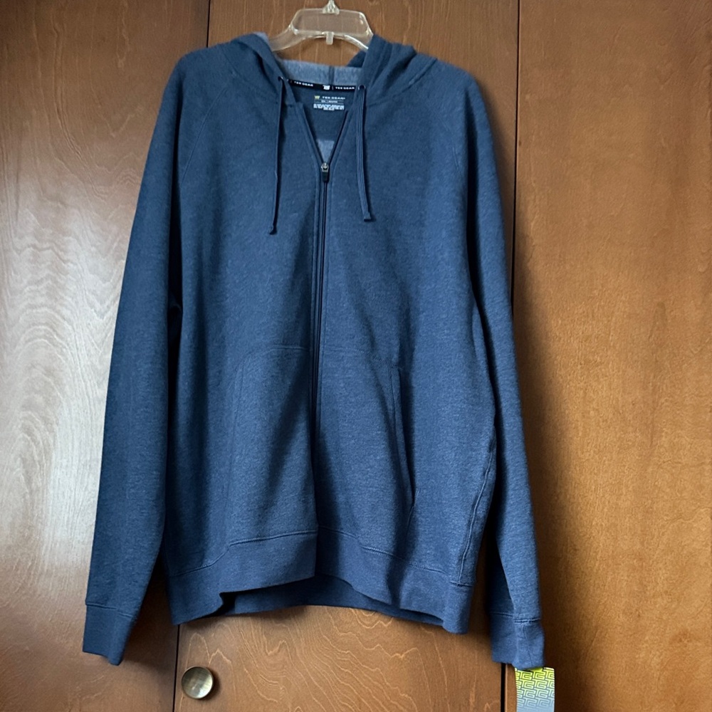 Men's Tek Gear Midnight Blue Zip Front Hoodie w/Pockets XXL NWT Ret $40